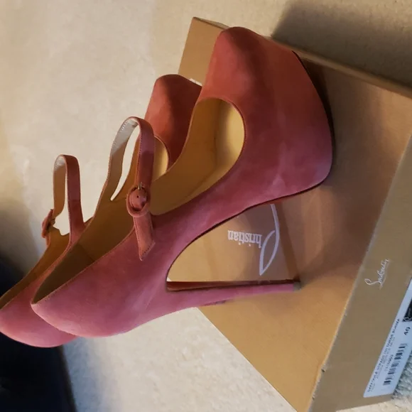 Christian Louboutin size 40 color pink suede 100% AUTHENTIC - Picture 9 of 16